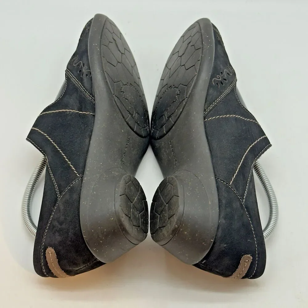 Cobb Hill by Rockport Black Leather Mary Jane Women's 8.5 Hook & Loop Strap Shoe